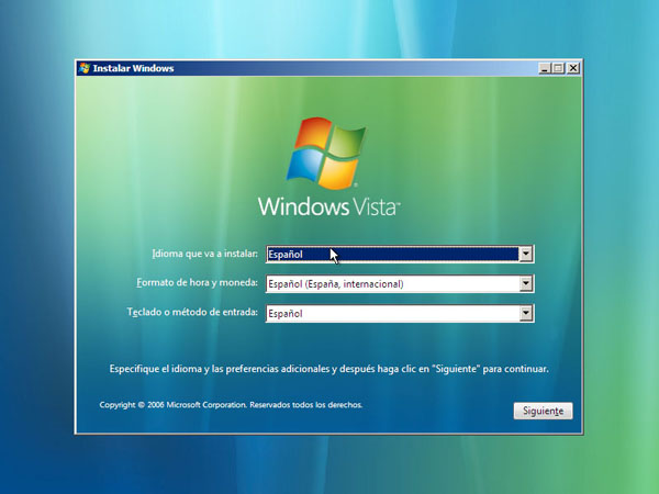 Instalación de Vista