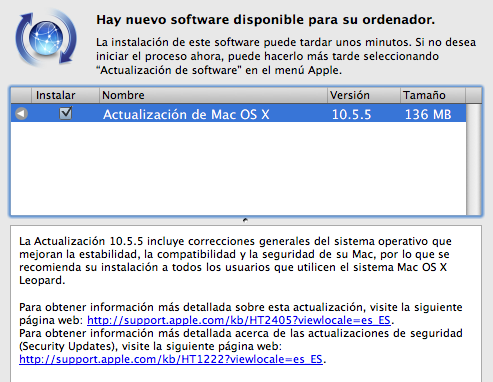 Actualizacion de software